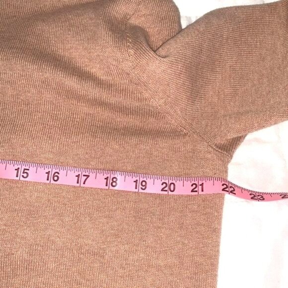 Loft Outlet Womens Cowl Neck Sweater Large 100% Cotton Beige Machine Washable Fa - Picture 11 of 11